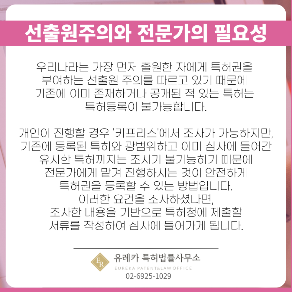 선출원주의와 전문가의 필요성