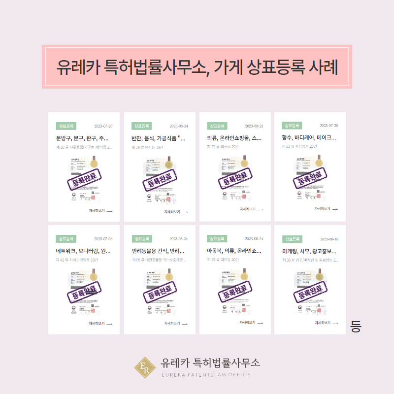 유레카 특허법률사무소, 가게 상표등록 사례