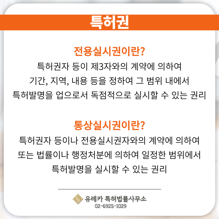 특허전용실시권-전용실시권