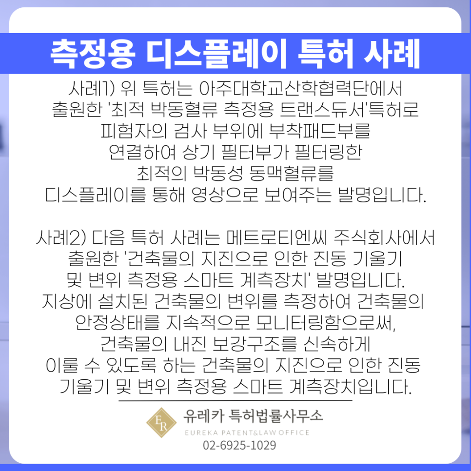 측정용 디스플레이 특허 사례
