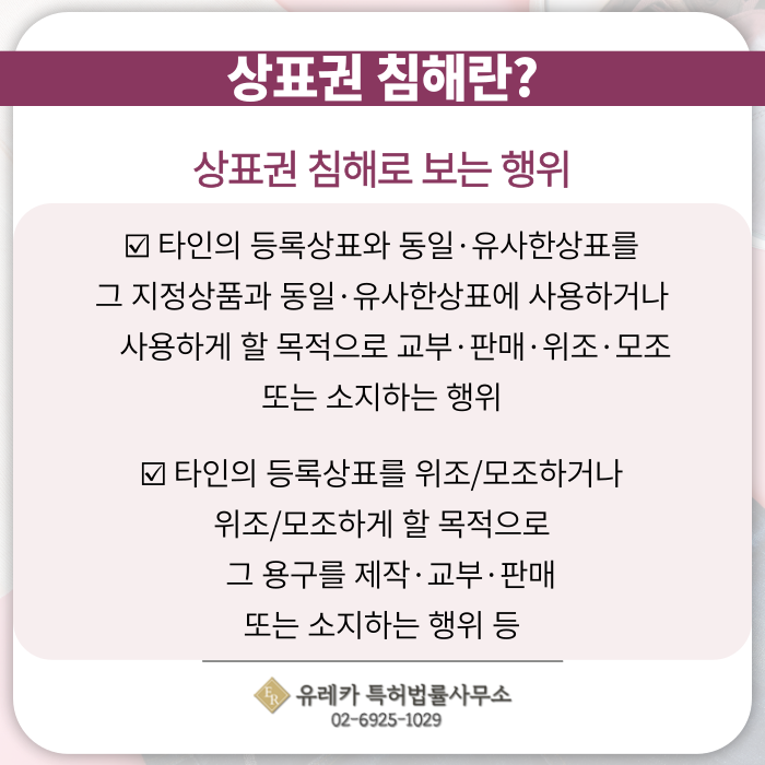 상표권침해-유사상표-위조상표-모조상표-상표권대응-상표출원-상표등록-상표절차-상표심사