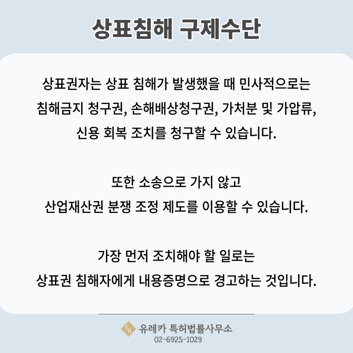 상표침해, 침해금지 청구권, 손해배상청구권, 산업재산권 분쟁 조정 제도