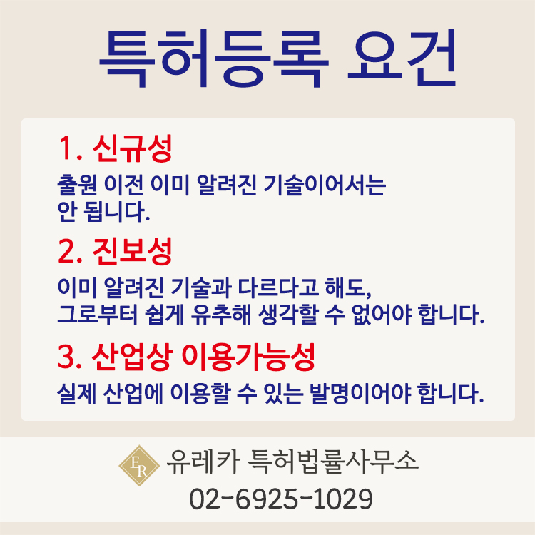 특허등록 요건, 특허기술, 특허발명